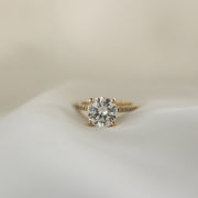 1.0 CT-2.75 CT Round Cut Solitaire Moissanite Engagement Ring - Barbara Maison 