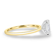 1.86 CT Emerald Hidden Halo CVD E/VS2 Diamond Engagement Ring - Barbara Maison 