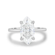 1.50 CT Marquise Solitaire CVD F/VS1 Diamond Engagement Ring - Barbara Maison 
