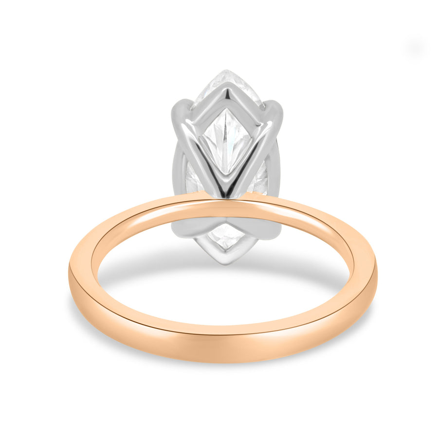 1.50 CT Marquise Solitaire CVD F/VS1 Diamond Engagement Ring - Barbara Maison 