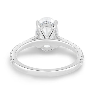 2.11 CT Oval Hidden Halo CVD F/VS2 Diamond Engagement Ring - Barbara Maison 