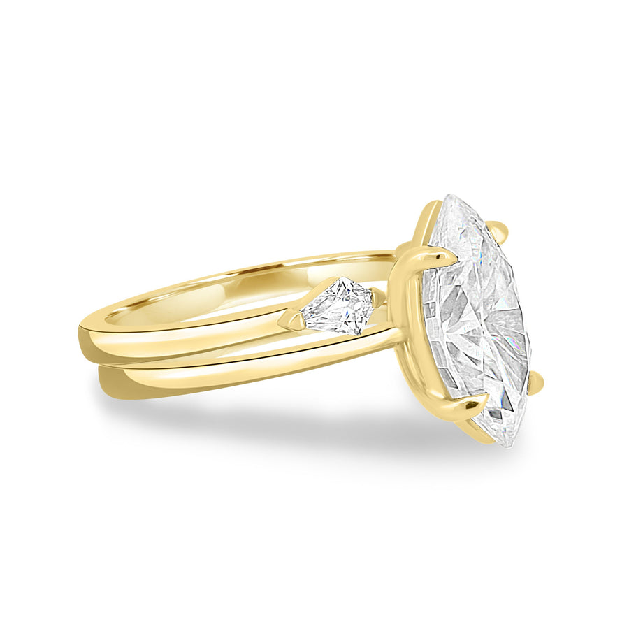 1.50 CT Marquise Solitaire CVD F/VS1 Diamond Engagement Ring - Barbara Maison 