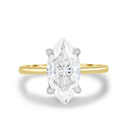 1.50 CT Marquise Solitaire CVD F/VS1 Diamond Engagement Ring - Barbara Maison 