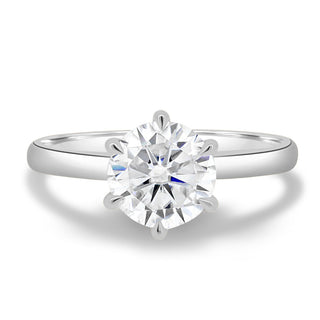 1.83 CT Round Cut Solitaire G/VS2 Lab Grown Diamond Engagement Ring - Barbara Maison 