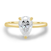 1.80 CT Pear Solitaire CVD E/VS1 Diamond Engagement Ring - Barbara Maison 
