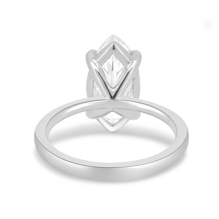 1.50 CT Marquise Solitaire CVD F/VS1 Diamond Engagement Ring - Barbara Maison 