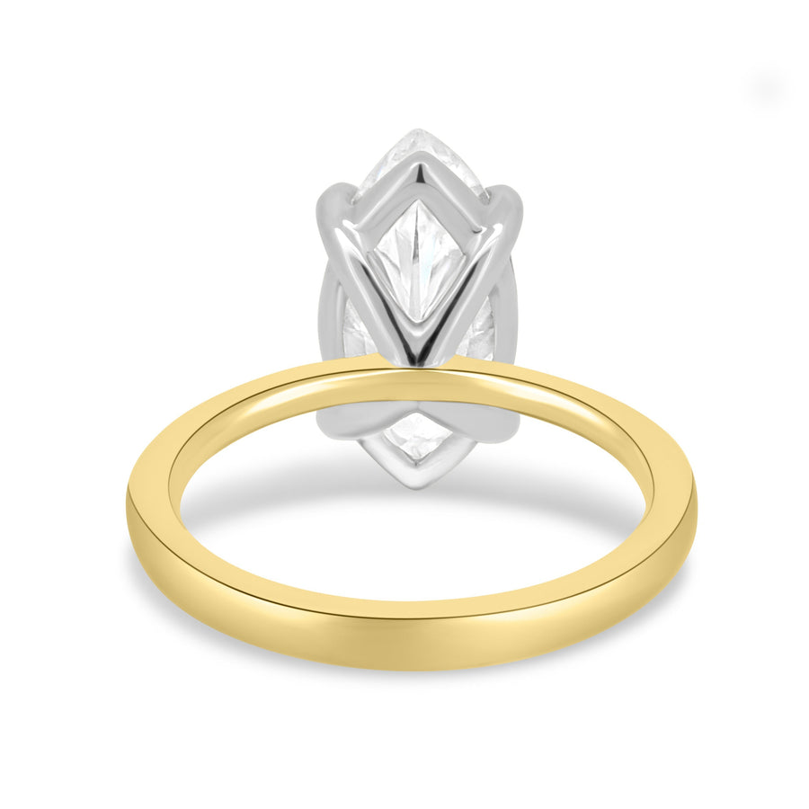 1.50 CT Marquise Solitaire CVD F/VS1 Diamond Engagement Ring - Barbara Maison 