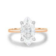 1.50 CT Marquise Solitaire CVD F/VS1 Diamond Engagement Ring - Barbara Maison 