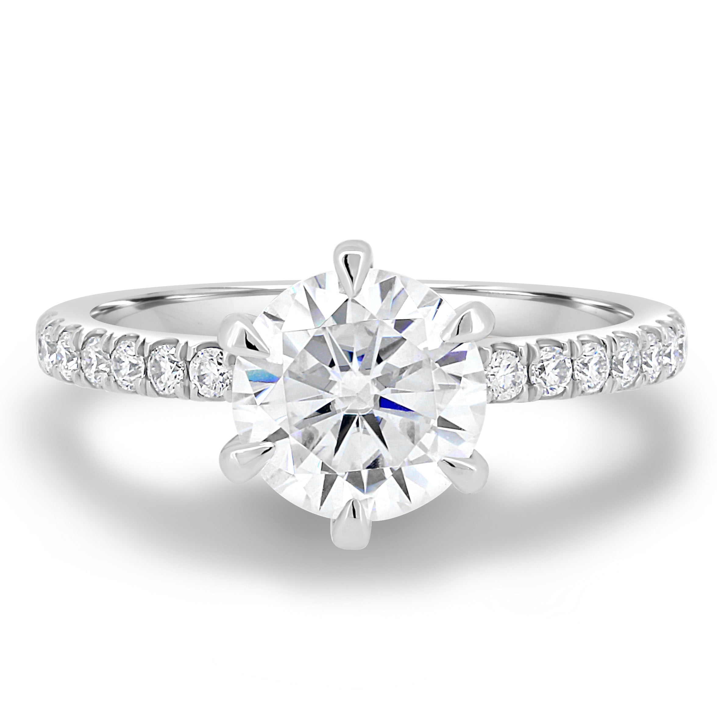 1.80 CT Round Solitaire CVD D/VS1 Diamond Engagement Ring - Barbara Maison 