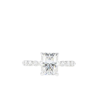 1.04 CT-2.43 CT Radiant Cut Solitaire Moissanite Engagement Ring - Barbara Maison 