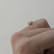 Curved Moissanite Wedding Band