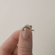 Curved Moissanite Wedding Band