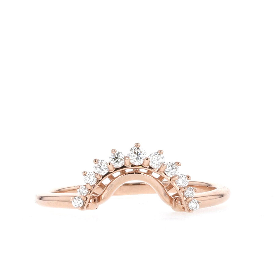 Curved Moissanite Wedding Band