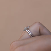 0.22 Halo Moissanite Bridal Ring Set