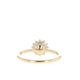 0.88 CT Round Solitaire Moissanite Engagement Ring - Barbara Maison 