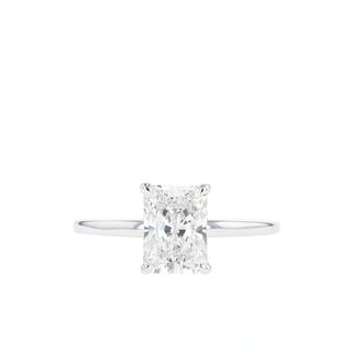 1.04-2.43 CT Radiant Cut Solitaire Moissanite Engagement Ring - Barbara Maison 