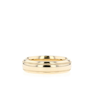 Classic Polished Finish Yellow Gold Men's Band - Barbara Maison 