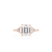 1.67 CT Radiant Cut Cluster Moissanite Engagement Ring - Barbara Maison 