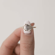 1.67 CT Radiant Cut Cluster Moissanite Engagement Ring - Barbara Maison 