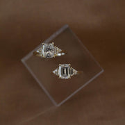 1.67 CT Radiant Cut Cluster Moissanite Engagement Ring - Barbara Maison 