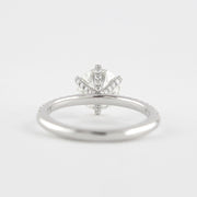 1.5 CT Round Cut Pave Setting Moissanite Engagement Ring - Barbara Maison 