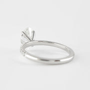 1.91 CT Oval Cut Pave Setting Moissanite Engagement Ring - Barbara Maison 