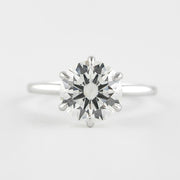1.0 CT Round Solitaire Style Moissanite Engagement Ring - Barbara Maison 