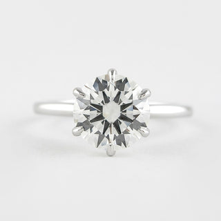 1.0 CT Round Solitaire Style Moissanite Engagement Ring - Barbara Maison 