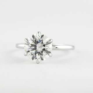 1.0 CT Round Solitaire Style Moissanite Engagement Ring - Barbara Maison 