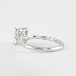 1.80 CT Cushion Hidden Halo & Pave Moissanite Engagement Ring - Barbara Maison 