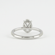 1.33 CT Oval Hidden Halo & Pave Setting Moissanite Engagement Ring - Barbara Maison 