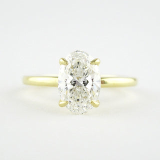 1.33 CT Oval Solitaire Style Moissanite Engagement Ring - Barbara Maison 