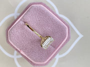 3.01ct Emerald E- VS Solitaire Diamond Engagement Ring