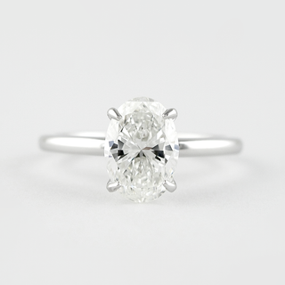 1.33 CT Oval Solitaire Style Moissanite Engagement Ring - Barbara Maison 