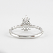 1.5 CT Pear Cut Pave Setting Moissanite Engagement Ring - Barbara Maison 