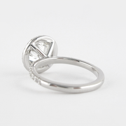 1.0 CT Round Cut Halo Style Moissanite Engagement Ring - Barbara Maison 
