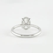 1.33 CT Oval Pave Setting Moissanite Engagement Ring - Barbara Maison 