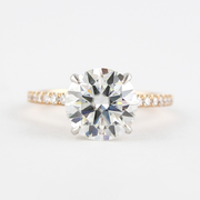 1.5 CT Round Hidden Halo & Pave Moissanite Engagement Ring - Barbara Maison 