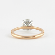 1.5 CT Round Hidden Halo & Pave Moissanite Engagement Ring - Barbara Maison 