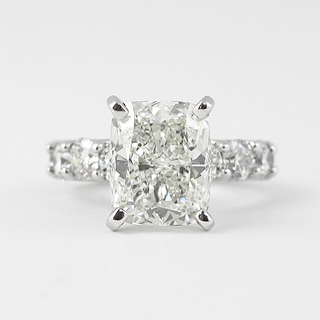 1.50 CT Cushion Cut Pave Setting Moissanite Engagement Ring - Barbara Maison 