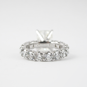 1.50 CT Cushion Cut Pave Setting Moissanite Engagement Ring - Barbara Maison 