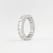 5.5 CT Emerald Cut Full Eternity Moissanite Wedding Band - Barbara Maison 