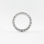 5.5 CT Emerald Cut Full Eternity Moissanite Wedding Band - Barbara Maison 
