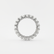 2.2 CT Round Cut Shared Prongs Setting Moissanite Wedding Band - Barbara Maison 