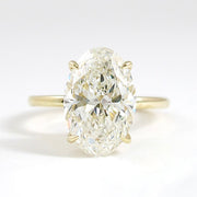 4.0 CT Oval Cut Solitaire Style Moissanite Engagement Ring - Barbara Maison 