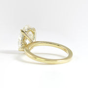 4.0 CT Oval Cut Solitaire Style Moissanite Engagement Ring - Barbara Maison 