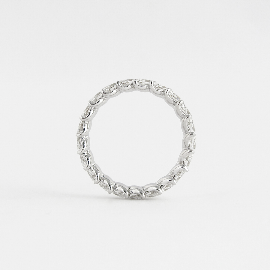 1.32 CT Marquise Cut Full Eternity Moissanite Wedding Band - Barbara Maison 