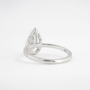 1.5 CT Pear Cut Halo Style Moissanite Engagement Ring - Barbara Maison 