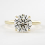 1.35 CT Round Hidden Halo Setting Moissanite Engagement Ring - Barbara Maison 