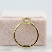 1.80 CT Round Cut Bezel Solitaire Moissanite Engagement Ring - Barbara Maison 